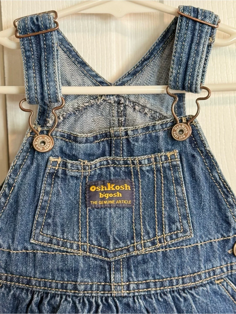 🌟 Vintage-Style OshKosh B'gosh Denim Overalls Dress